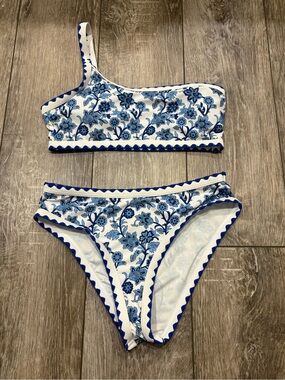 SHEIN Floral One-Shoulder Bikini- Size Small